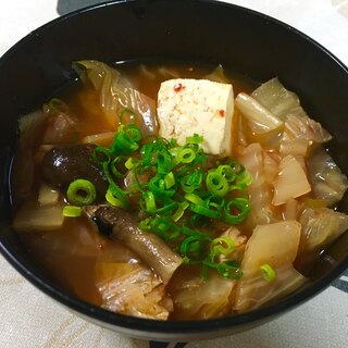 ちょと辛い！キムチスープ